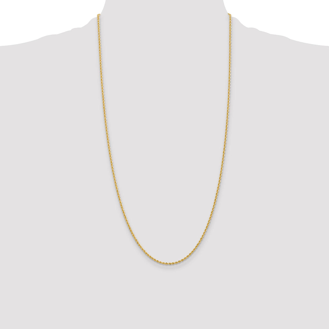 10K Yellow Gold 2mm Regular Rope Chain