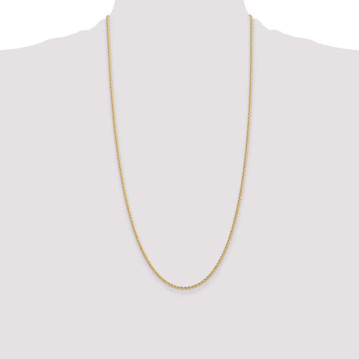 10K Yellow Gold 2mm Regular Rope Chain