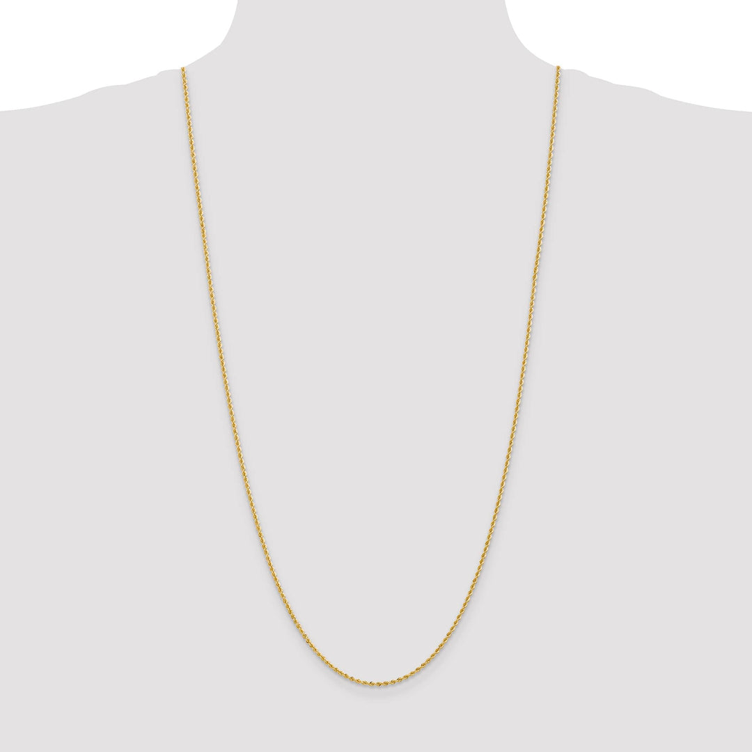 10K Yellow Gold 2mm Regular Rope Chain