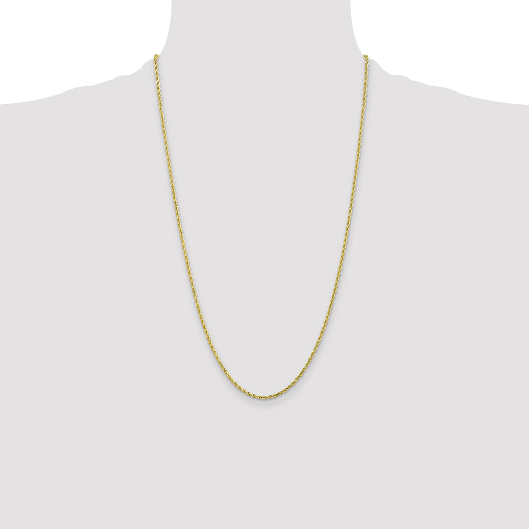 10K Yellow Gold 2mm D.C. Rope Chain