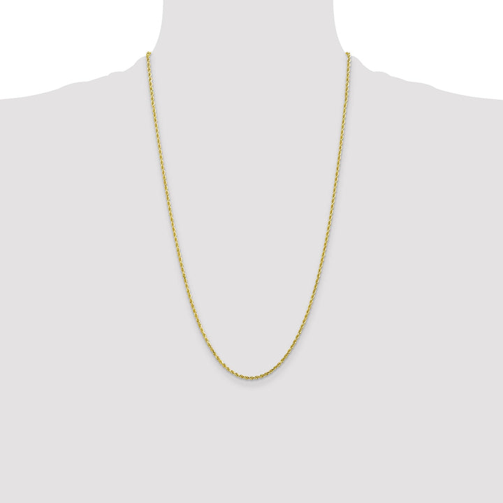 10K Yellow Gold 2mm D.C. Rope Chain