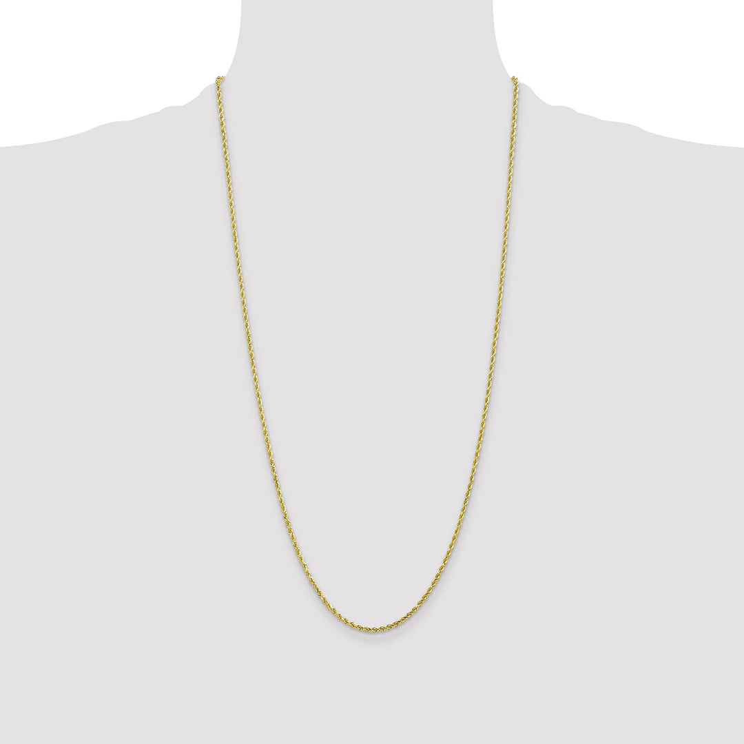 10K Yellow Gold 2mm D.C. Rope Chain