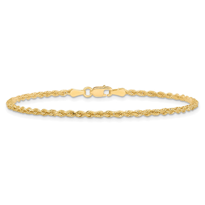 10K Yellow Gold 2mm D.C. Rope Chain Anklet