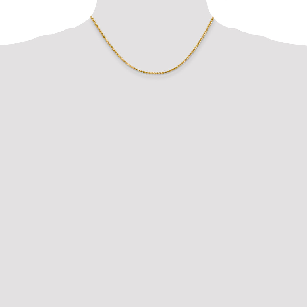 10K Yellow Gold 2.25mm Regular Rope Chain