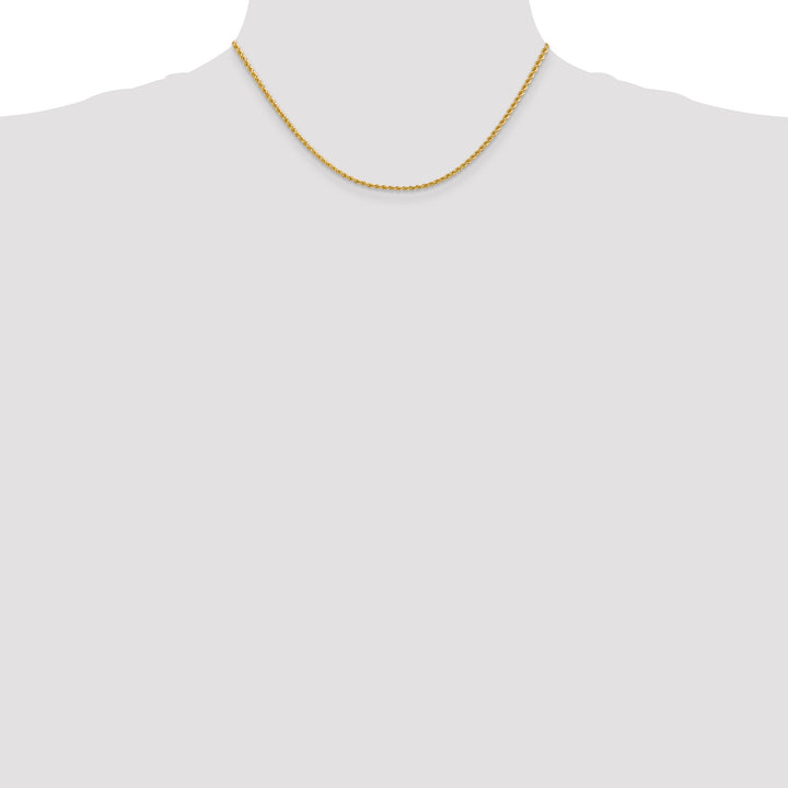 10K Yellow Gold 2.25mm Regular Rope Chain