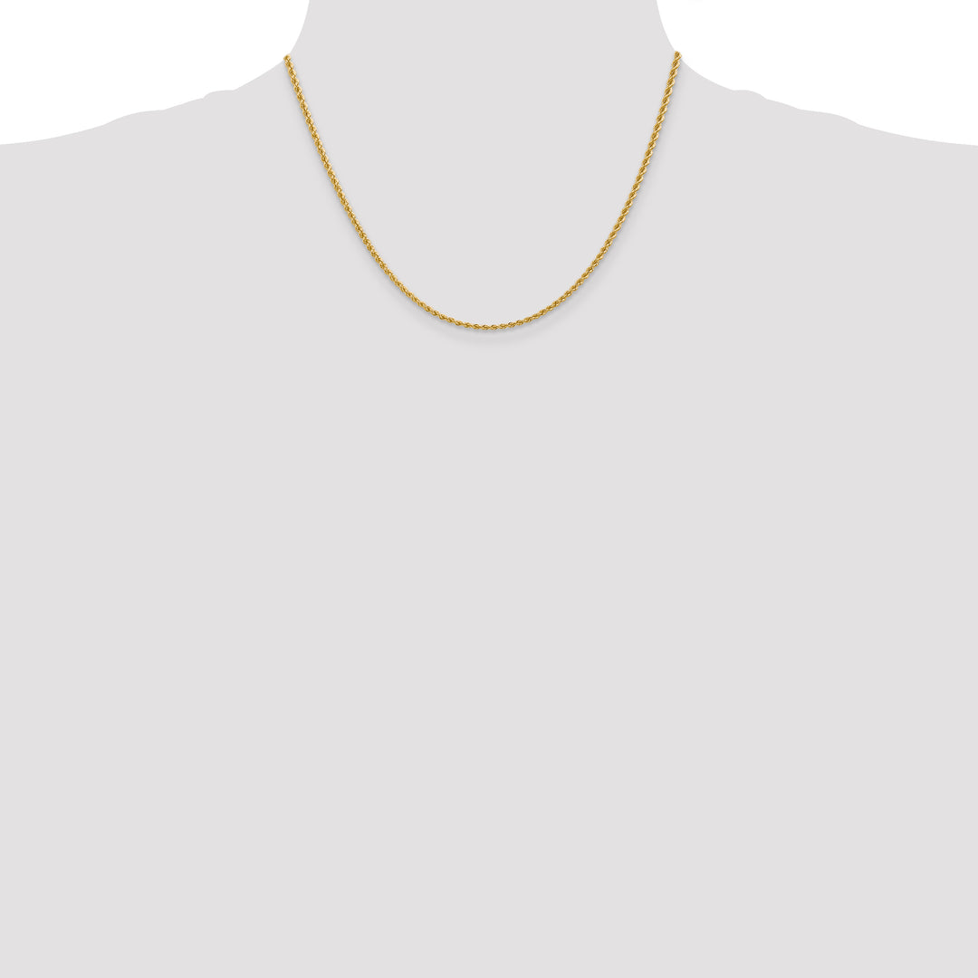 10K Yellow Gold 2.25mm Regular Rope Chain