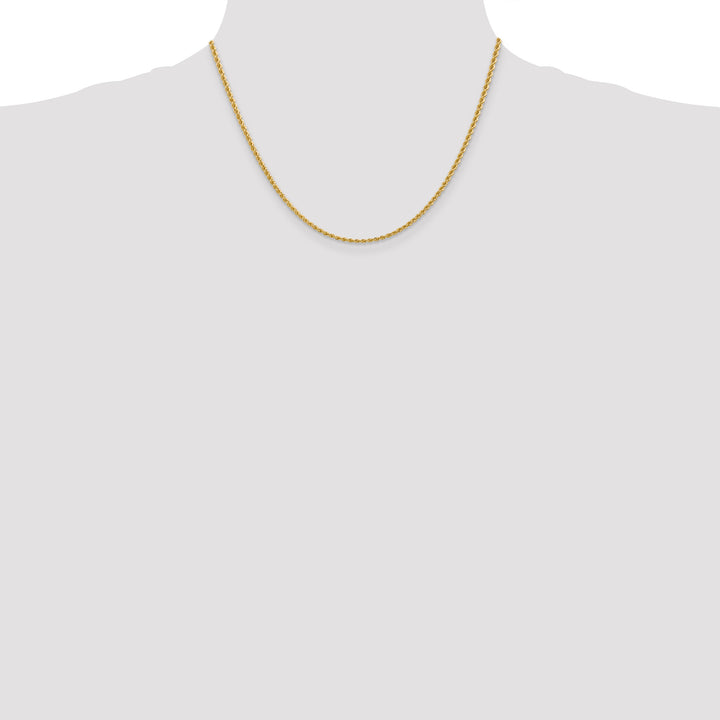 10K Yellow Gold 2.25mm Regular Rope Chain