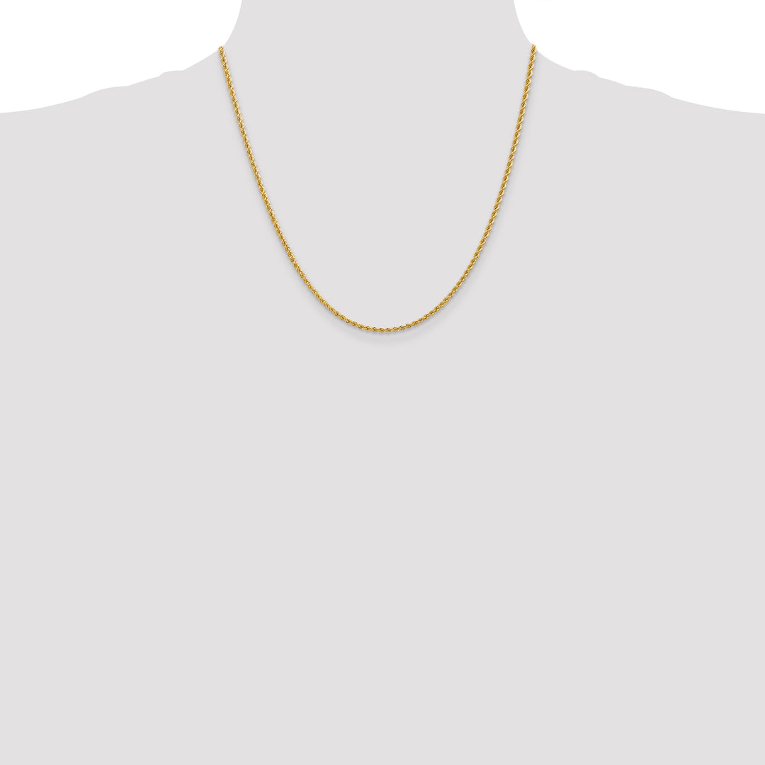 10K Yellow Gold 2.25mm Regular Rope Chain