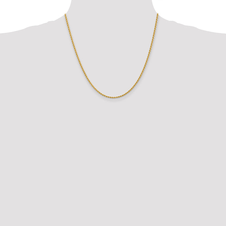 10K Yellow Gold 2.25mm Regular Rope Chain