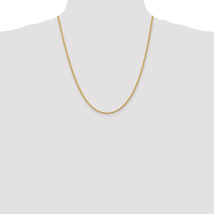 10K Yellow Gold 2.25mm Regular Rope Chain
