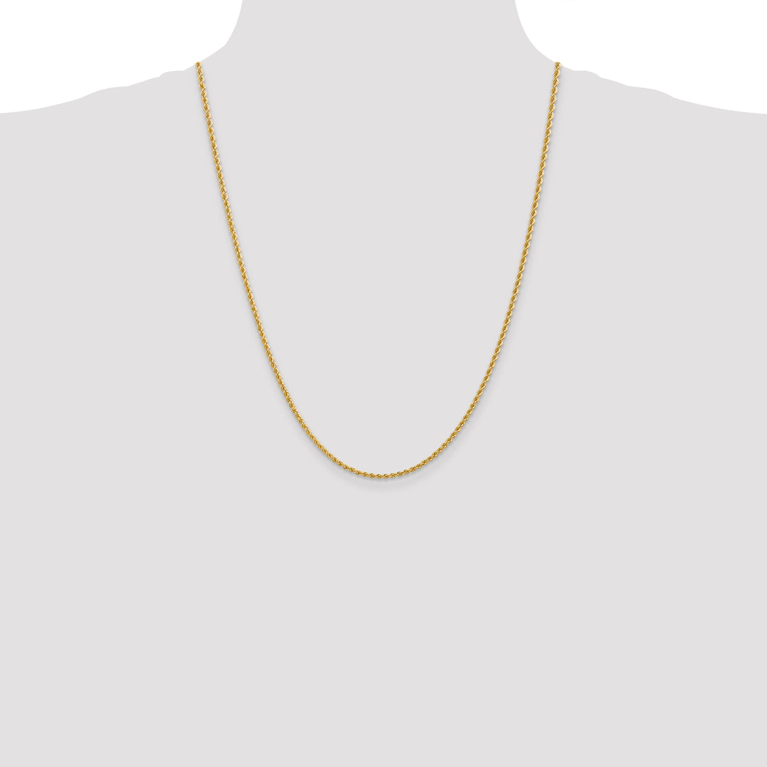 10K Yellow Gold 2.25mm Regular Rope Chain