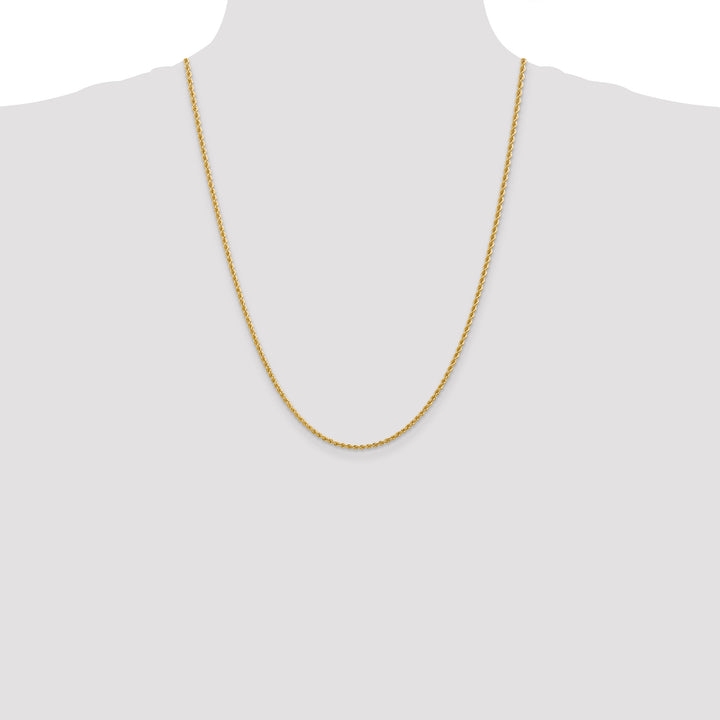 10K Yellow Gold 2.25mm Regular Rope Chain