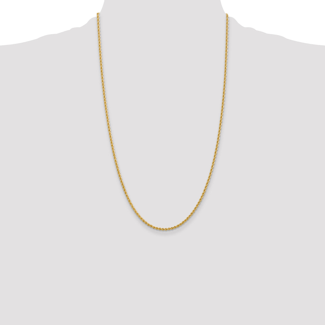 10K Yellow Gold 2.25mm Regular Rope Chain