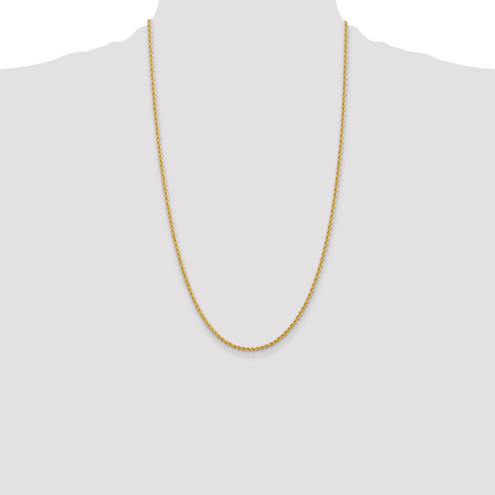 10K Yellow Gold 2.25mm Regular Rope Chain