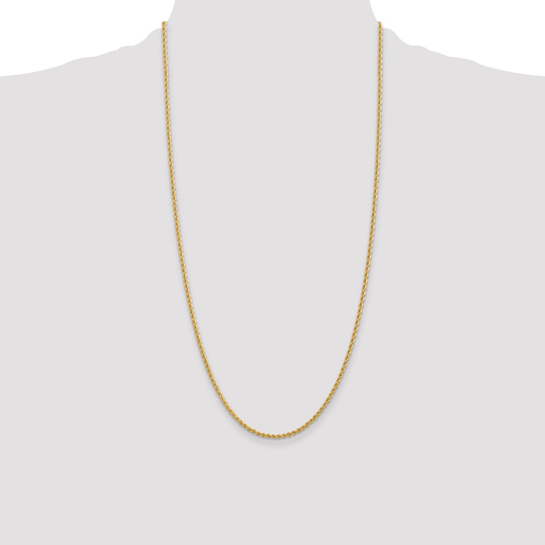 10K Yellow Gold 2.25mm Regular Rope Chain