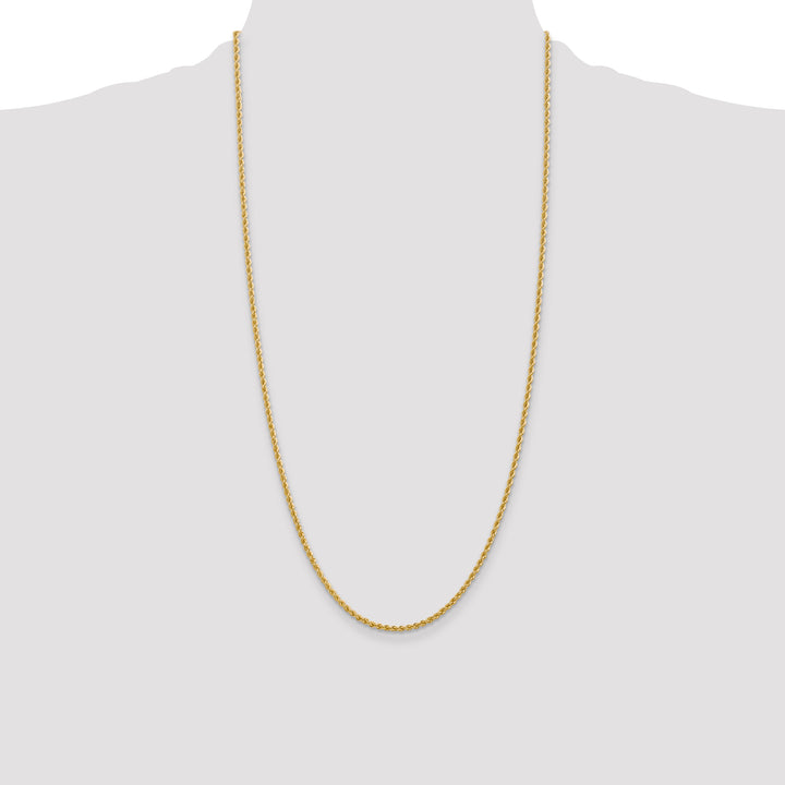 10K Yellow Gold 2.25mm Regular Rope Chain