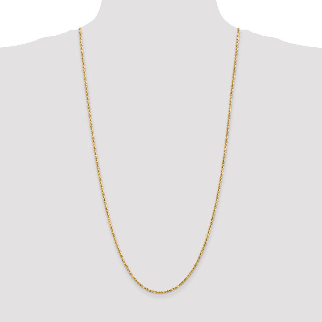 10K Yellow Gold 2.25mm Regular Rope Chain