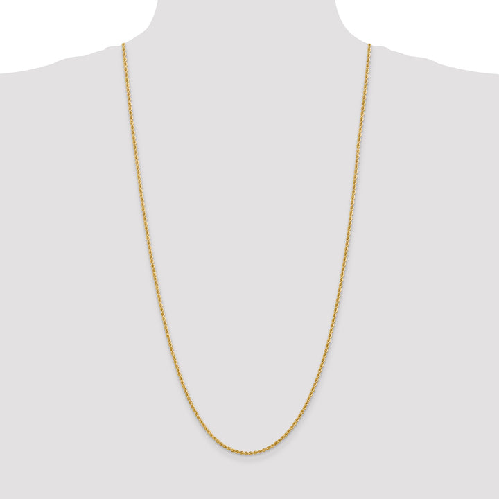 10K Yellow Gold 2.25mm Regular Rope Chain