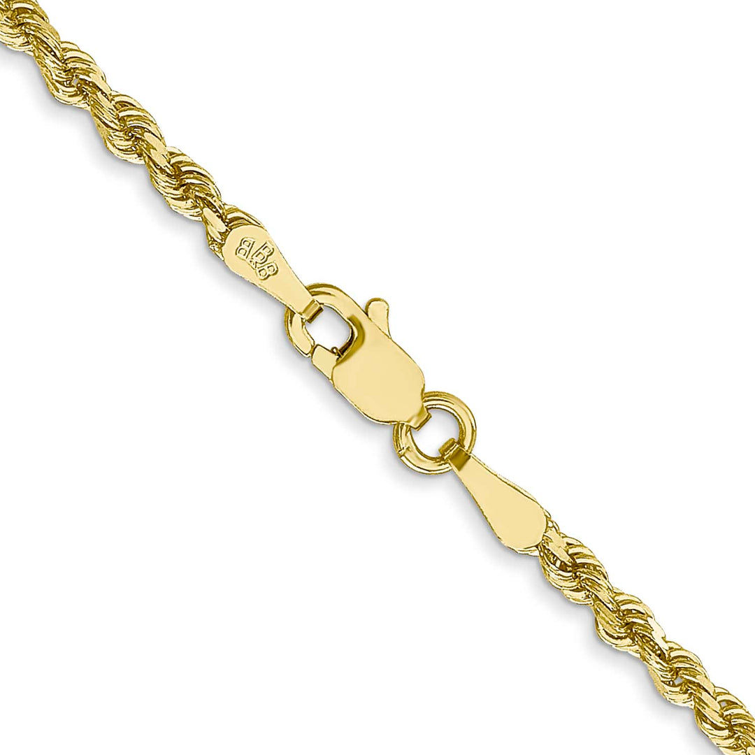 10K Yellow Gold 2.25mm D.C. Rope Chain