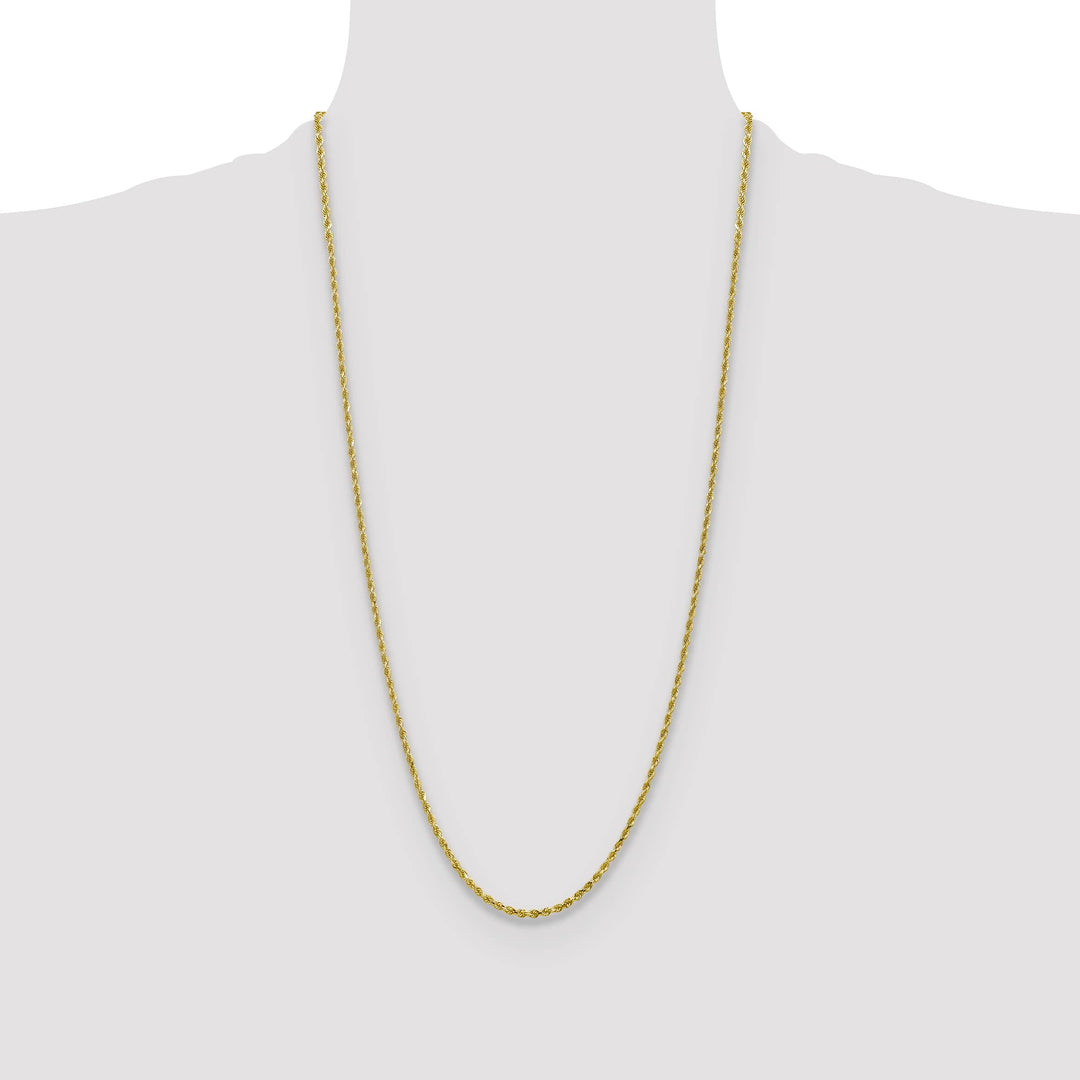 10K Yellow Gold 2.25mm D.C. Rope Chain