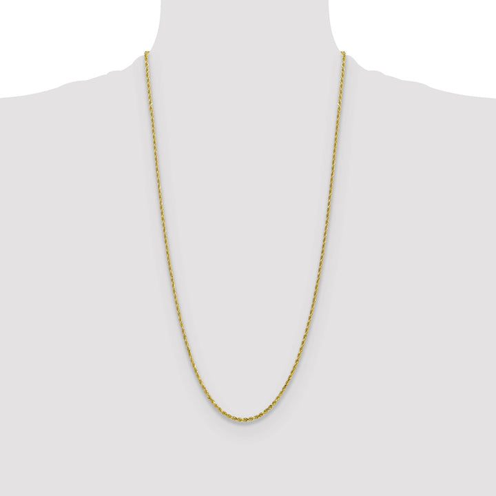 10K Yellow Gold 2.25mm D.C. Rope Chain