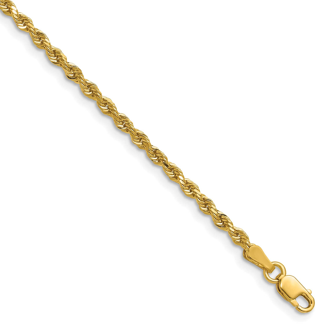 10K Yellow Gold 2.25mm D.C. Rope Chain