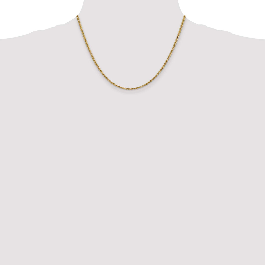 10K Yellow Gold 2.5mm Regular Rope Chain
