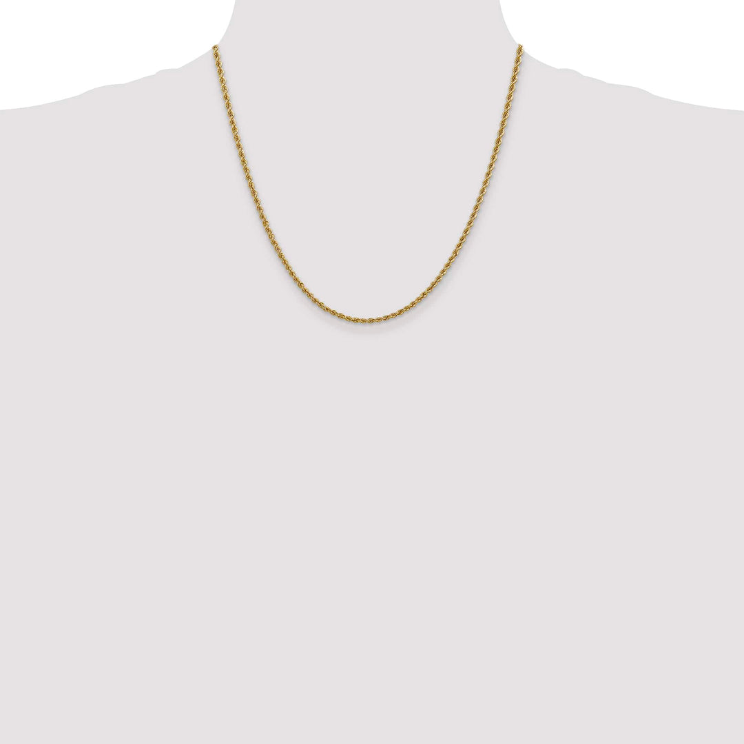 10K Yellow Gold 2.5mm Regular Rope Chain