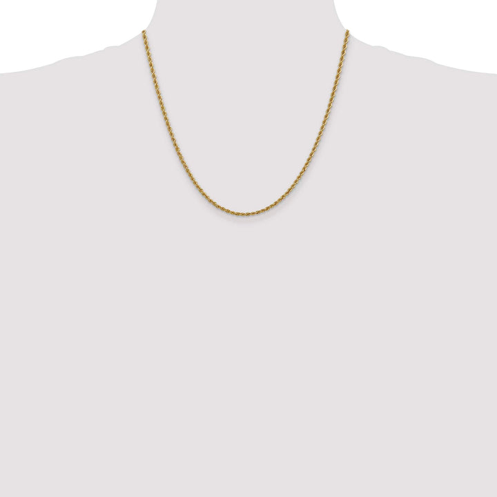 10K Yellow Gold 2.5mm Regular Rope Chain