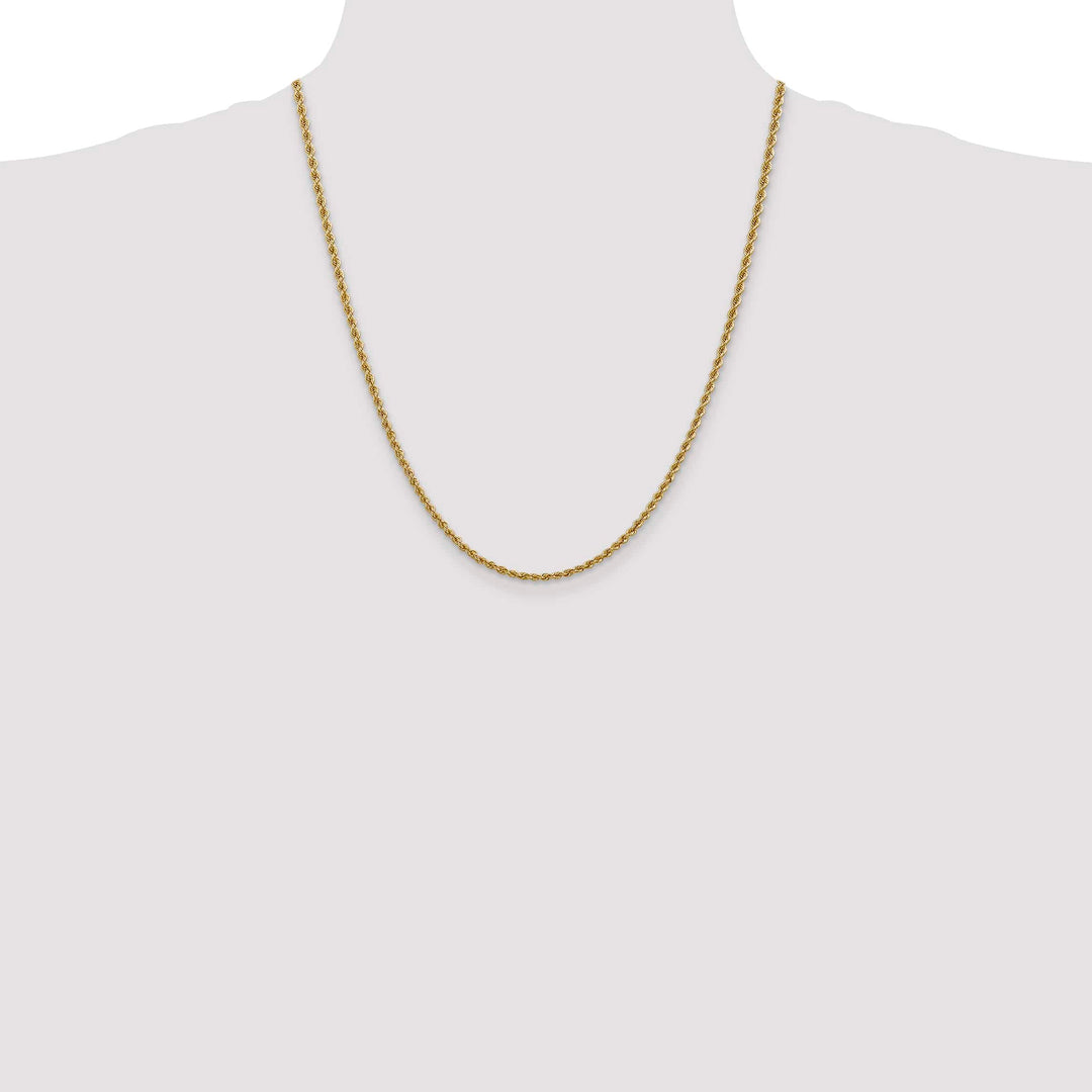 10K Yellow Gold 2.5mm Regular Rope Chain