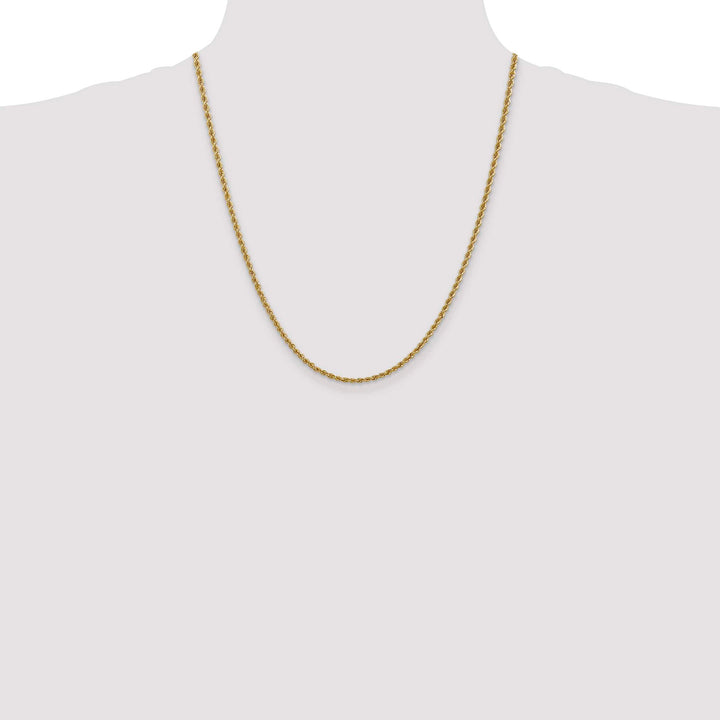 10K Yellow Gold 2.5mm Regular Rope Chain