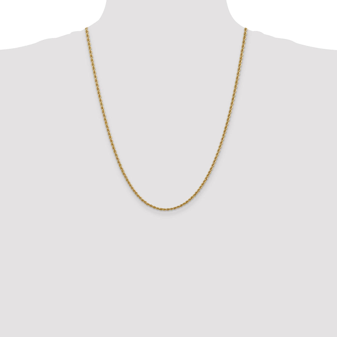 10K Yellow Gold 2.5mm Regular Rope Chain