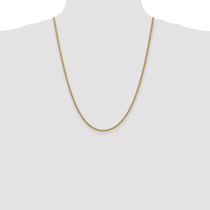 10K Yellow Gold 2.5mm Regular Rope Chain