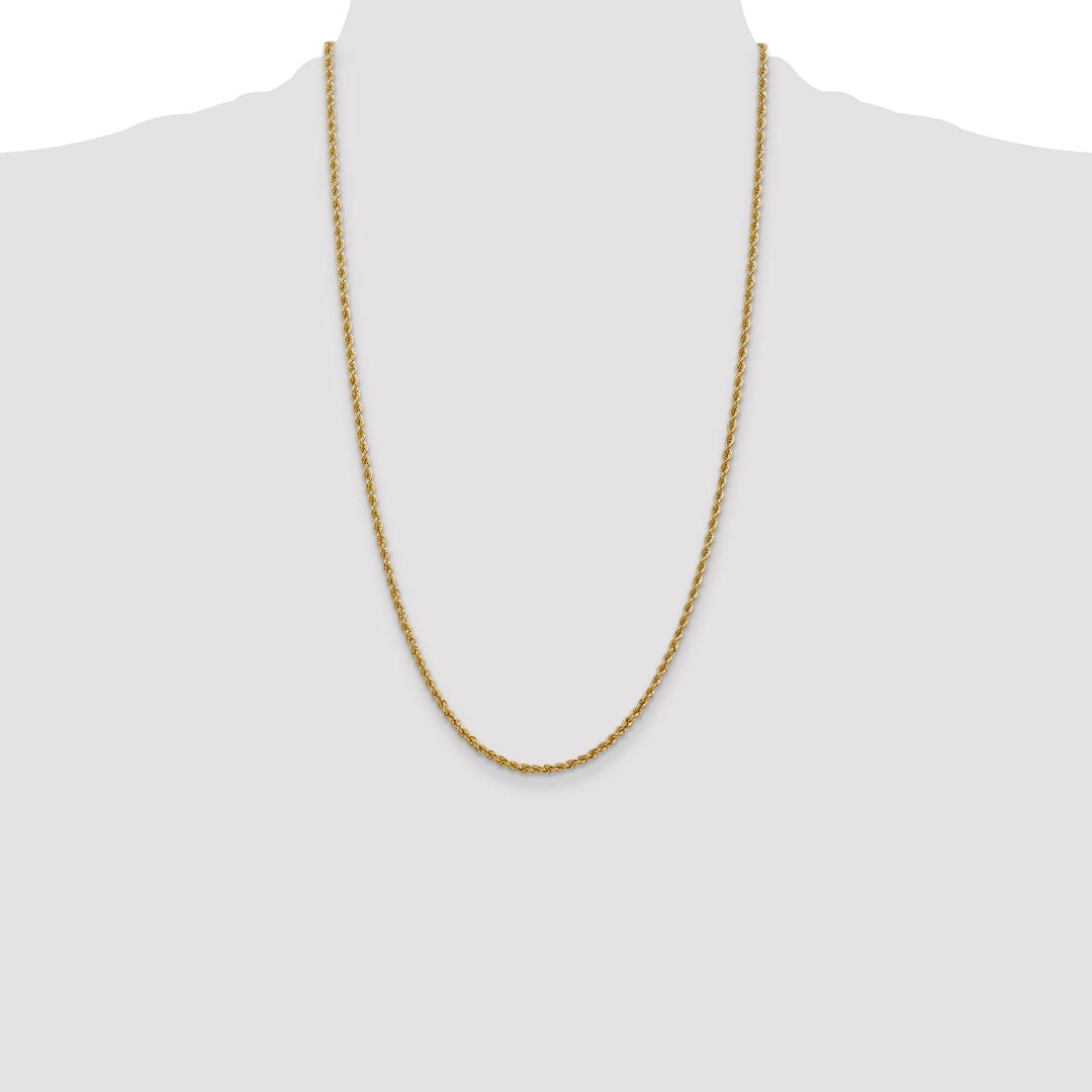 10K Yellow Gold 2.5mm Regular Rope Chain