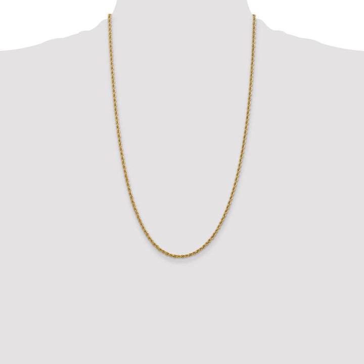 10K Yellow Gold 2.5mm Regular Rope Chain