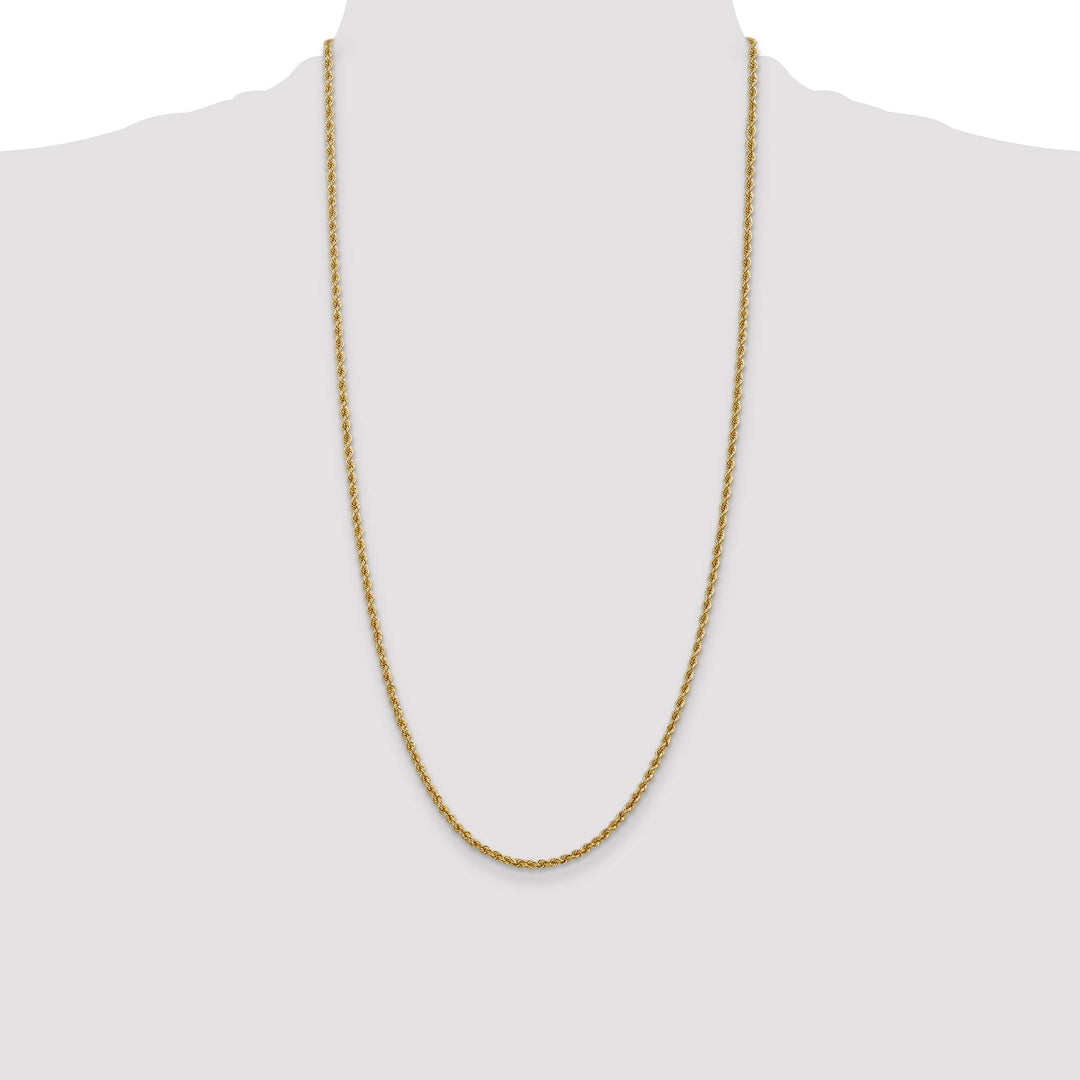 10K Yellow Gold 2.5mm Regular Rope Chain