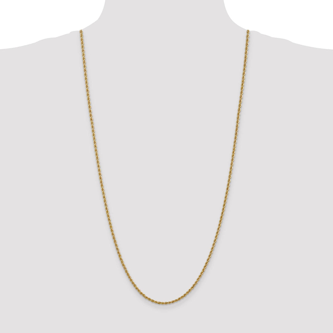 10K Yellow Gold 2.5mm Regular Rope Chain