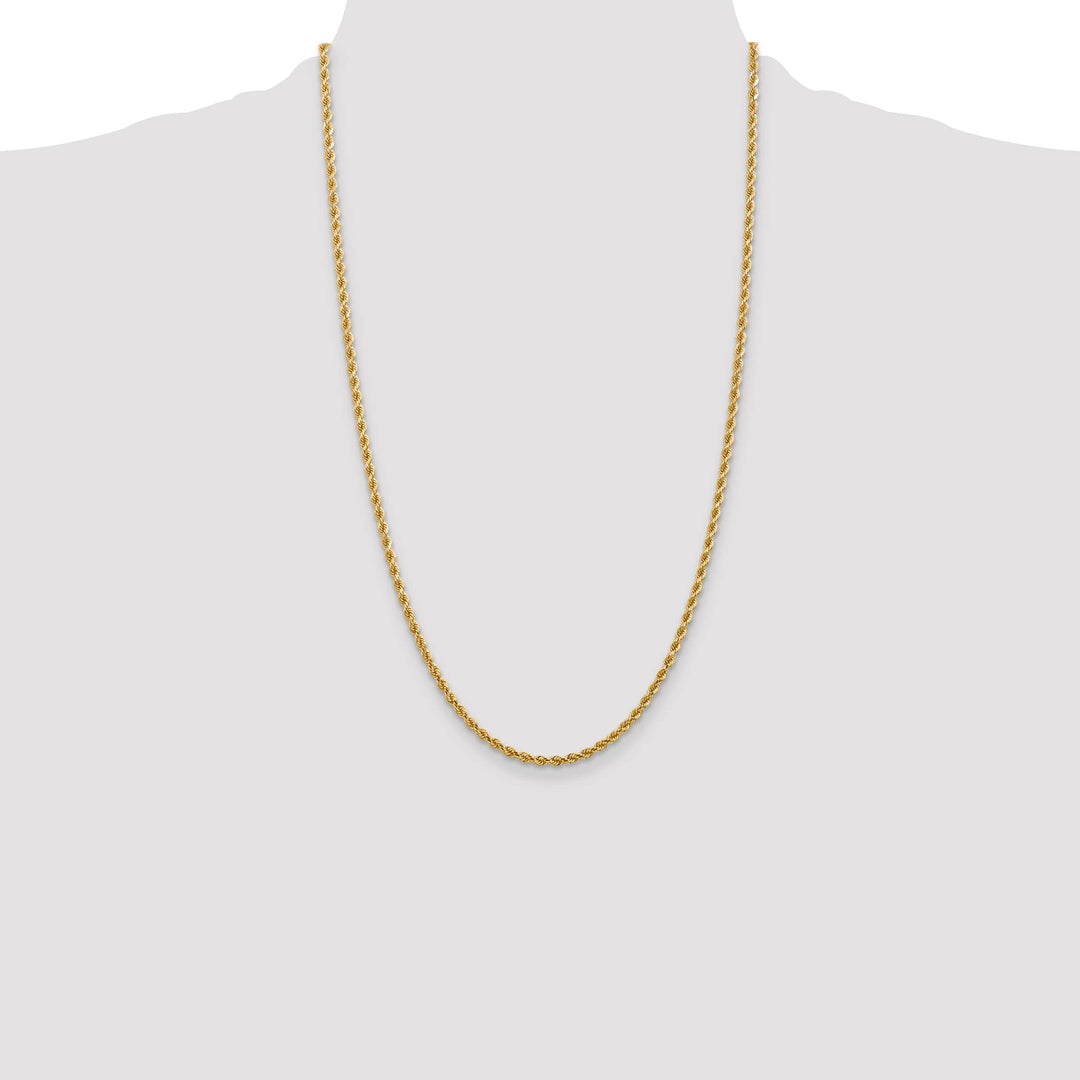 10K Yellow Gold 2.75mm D.C. Rope Chain