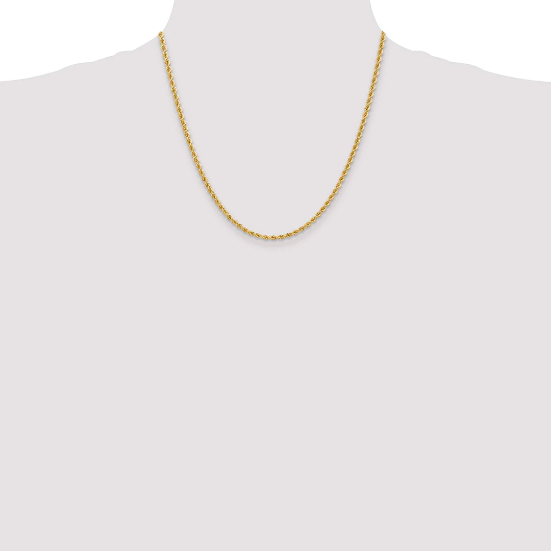 10K Yellow Gold 2.75mm Regular Rope Chain