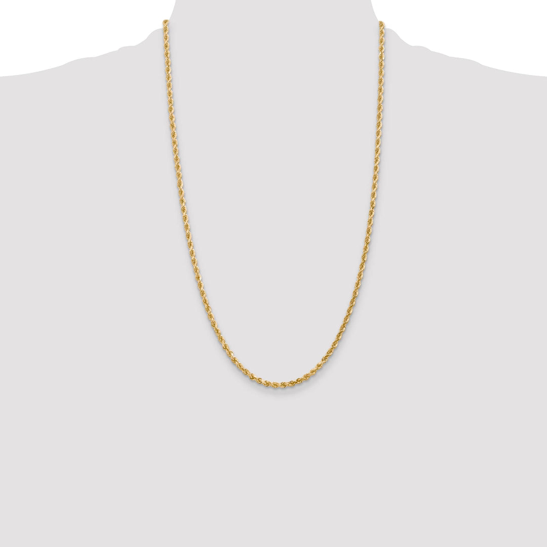 10K Yellow Gold 3mm D.C. Rope Chain