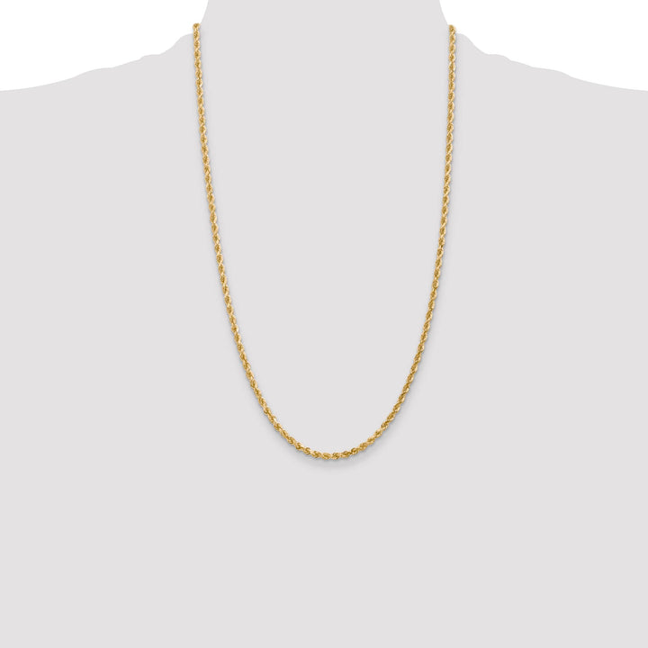 10K Yellow Gold 3mm D.C. Rope Chain