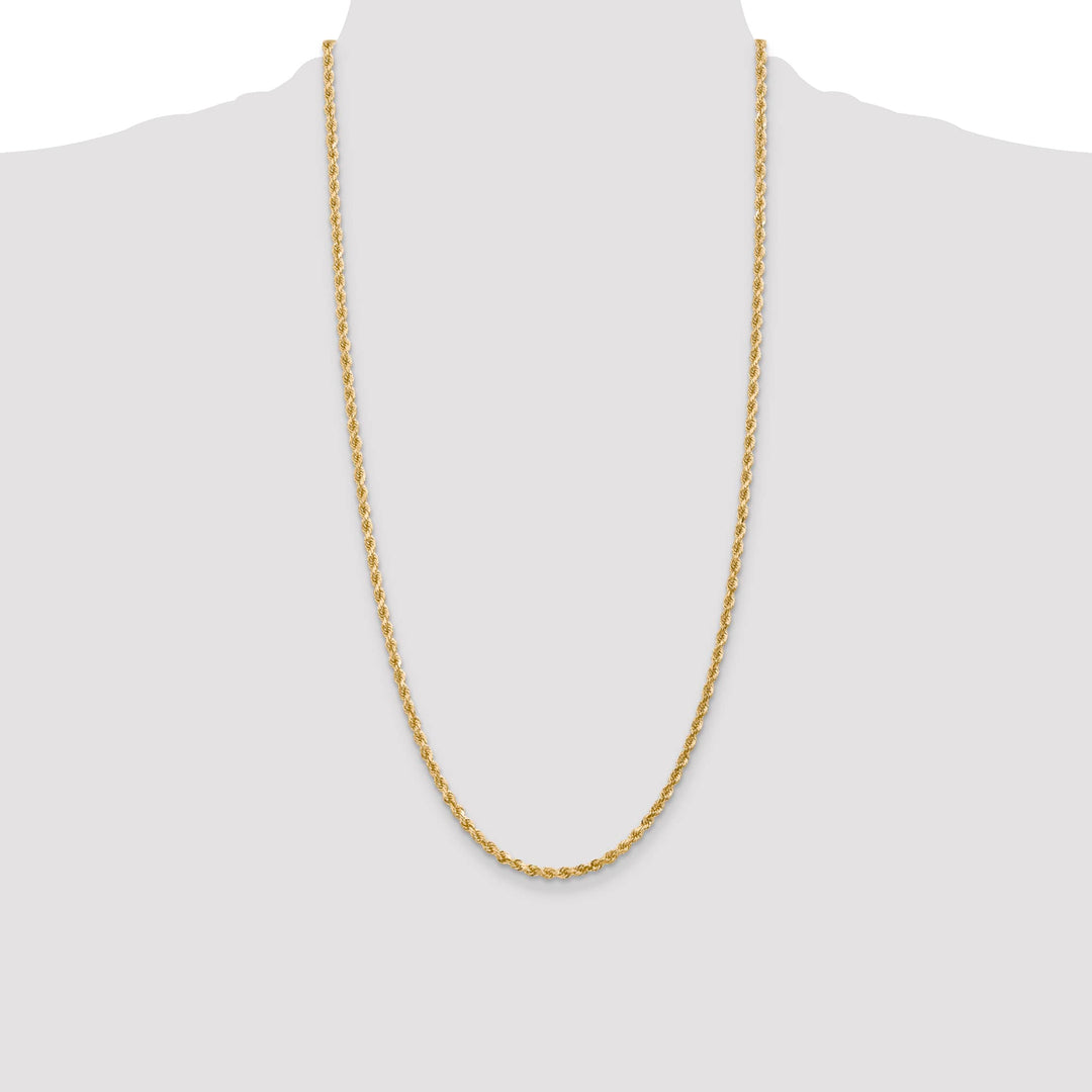 10K Yellow Gold 3mm D.C. Rope Chain