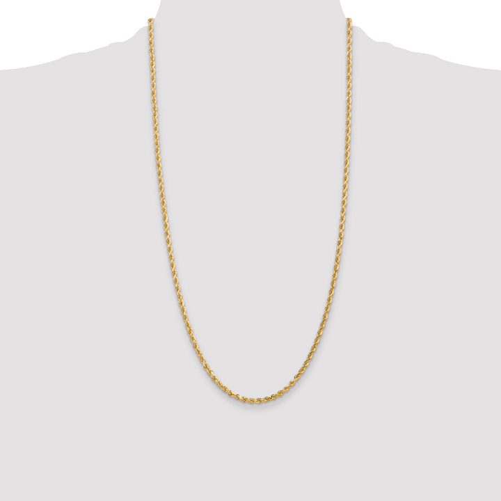 10K Yellow Gold 3mm D.C. Rope Chain