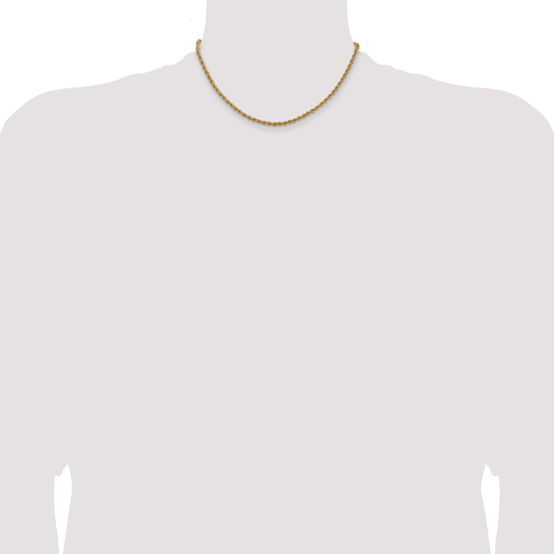 10K Yellow Gold 3mm Regular Rope Chain