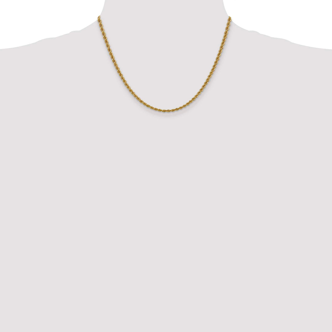 10K Yellow Gold 3mm Regular Rope Chain