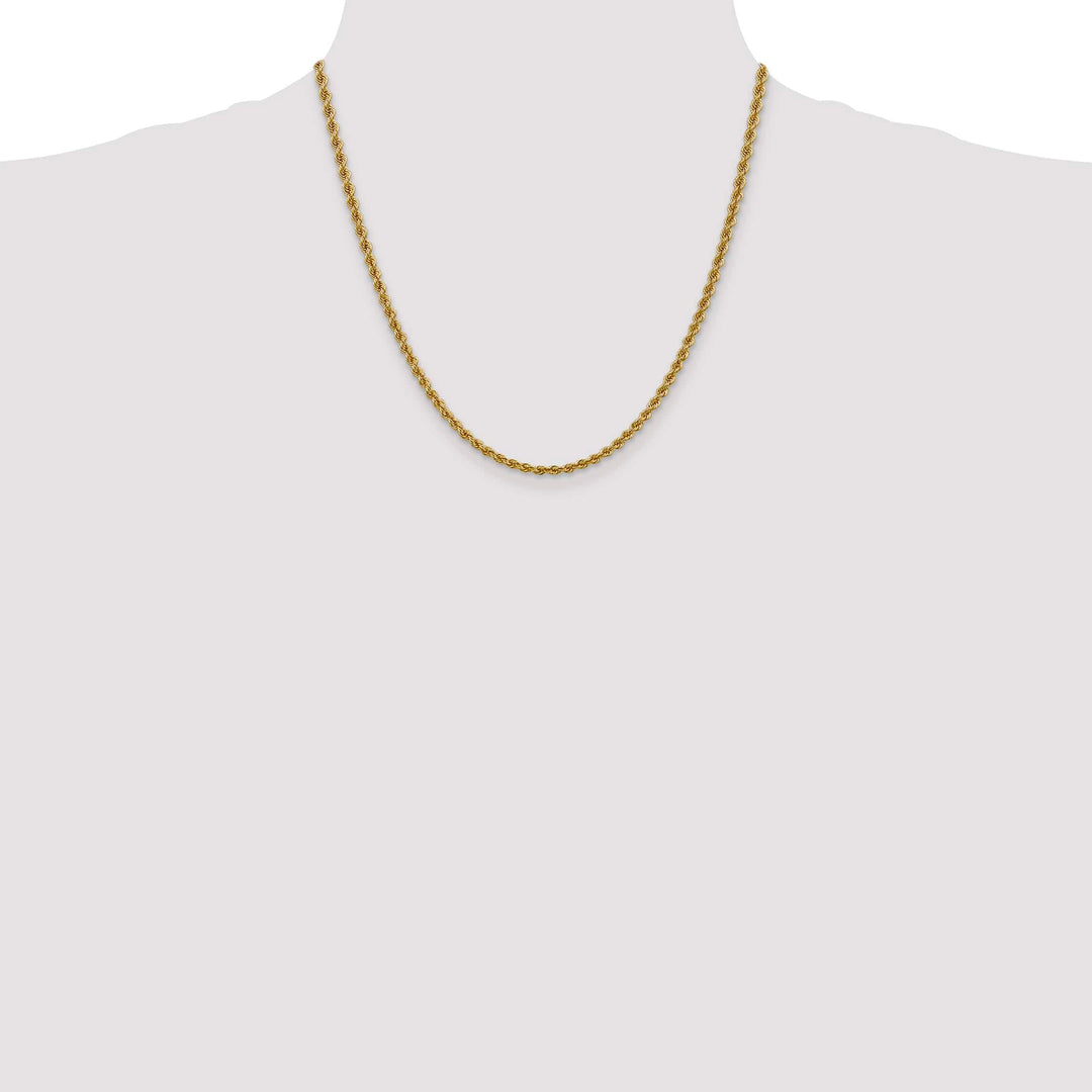 10K Yellow Gold 3mm Regular Rope Chain