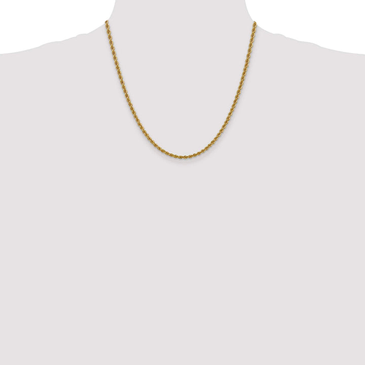 10K Yellow Gold 3mm Regular Rope Chain