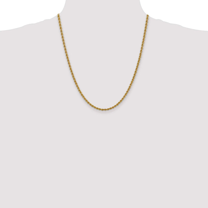10K Yellow Gold 3mm Regular Rope Chain