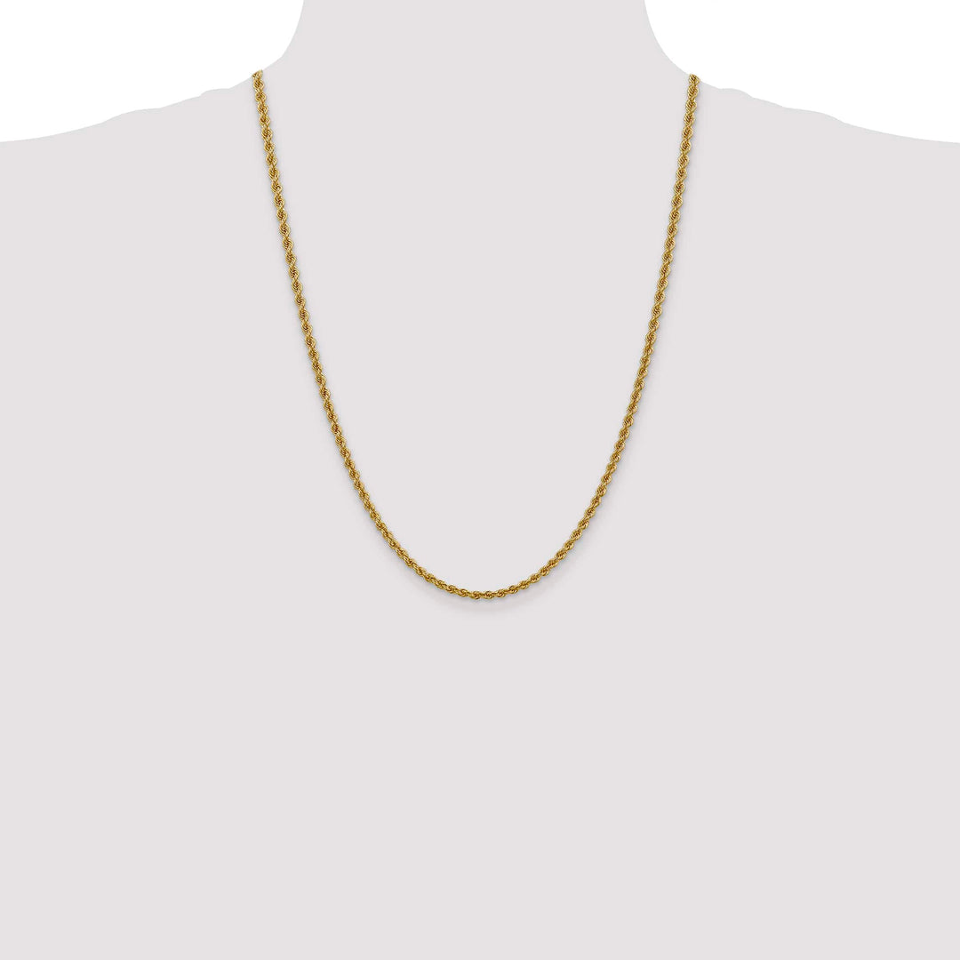10K Yellow Gold 3mm Regular Rope Chain