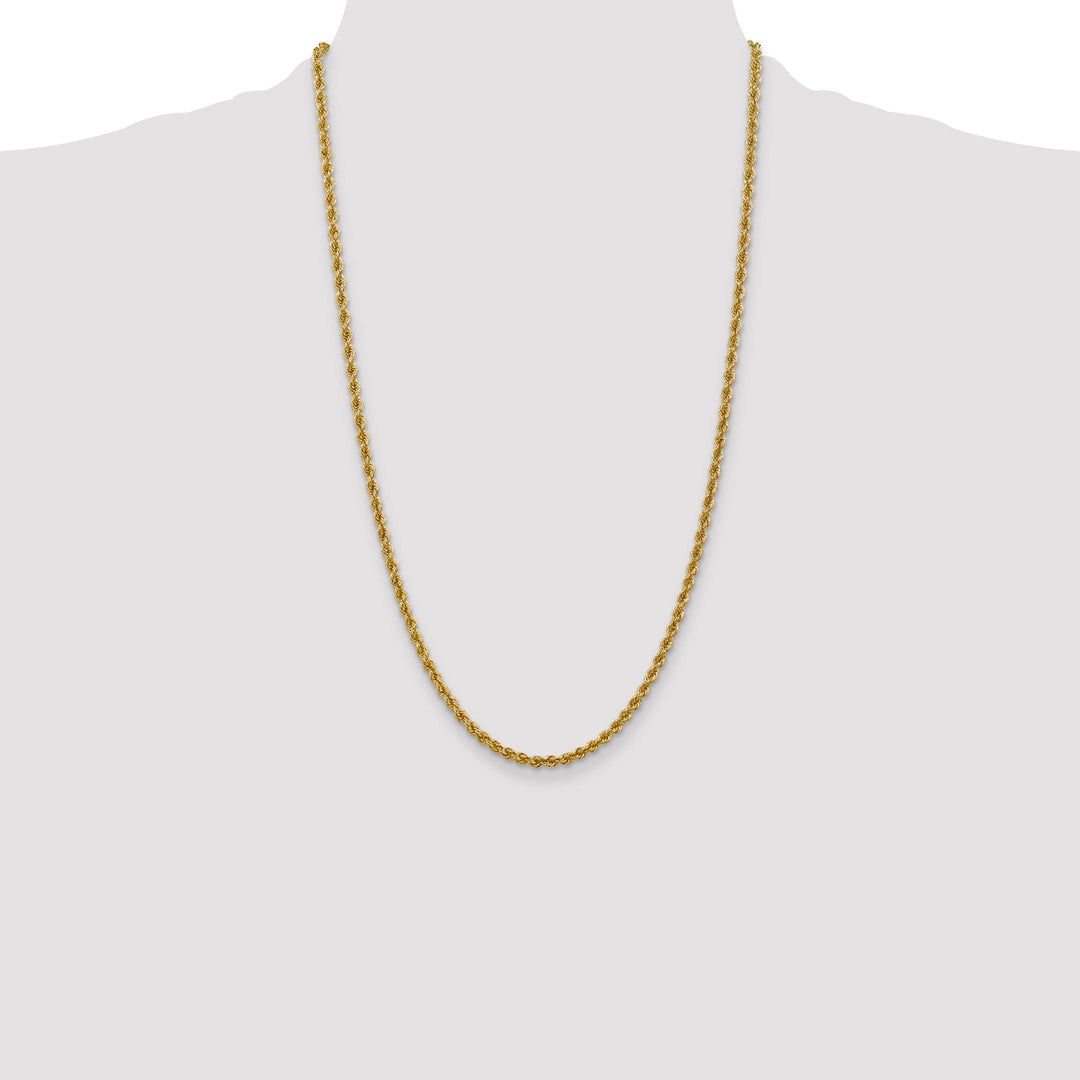 10K Yellow Gold 3mm Regular Rope Chain